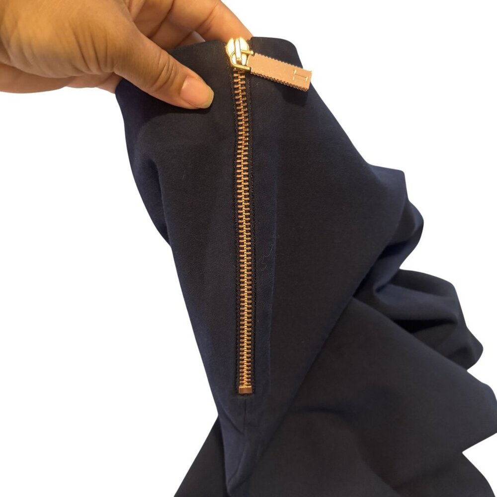 Ted Baker Women's Navy Blue Skinny Stretch Ankle Grazer Pants Size 1 (US 4) - Picture 5 of 12